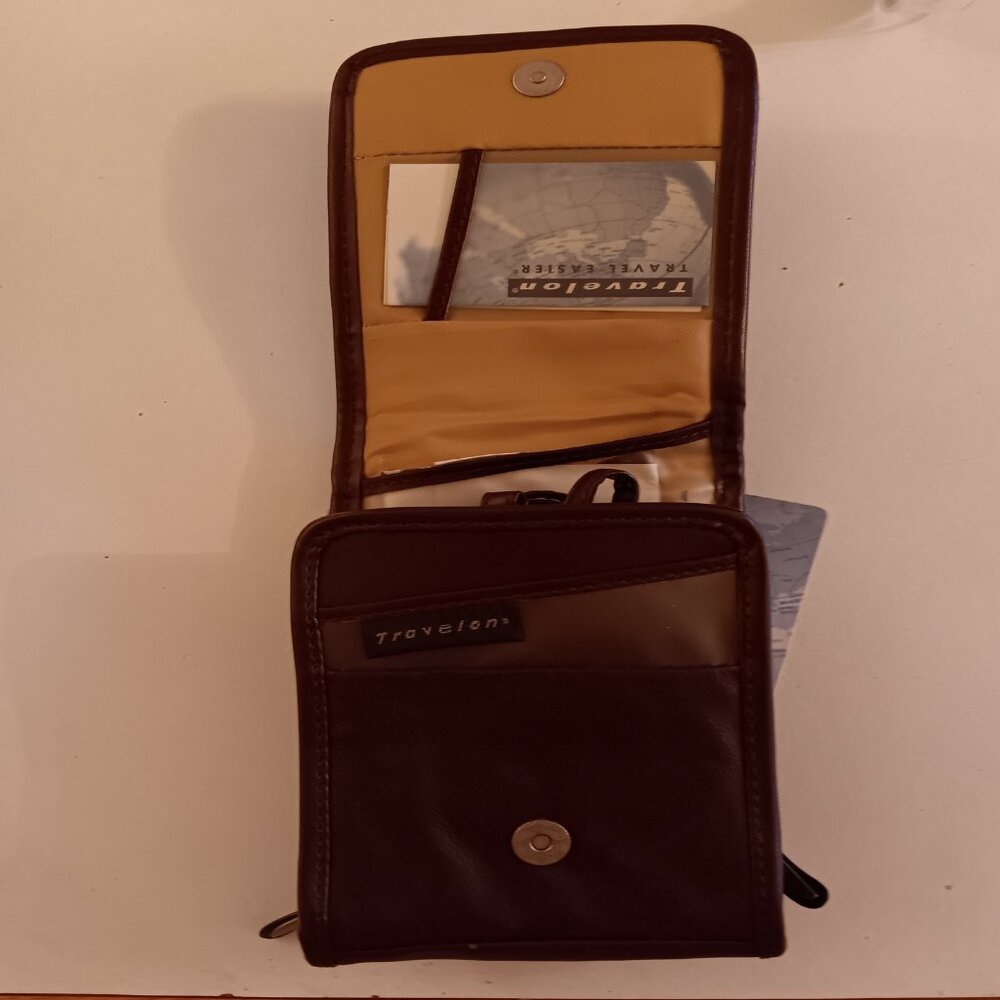 Travellon Brown Leather Travel Wallet NWT